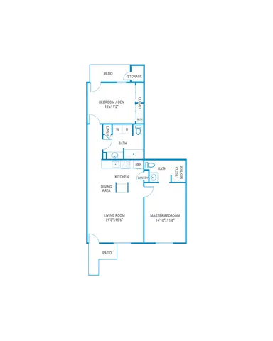 Two Bedroom One and One Half Bath