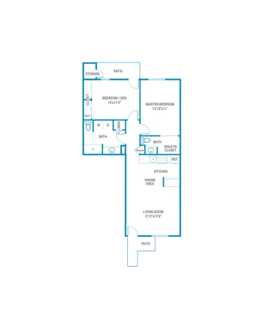 Two Bedroom One and One Half Bath