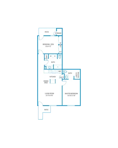Two Bedroom One and One Half Bath