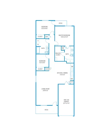 Three Bedroom Two Bath