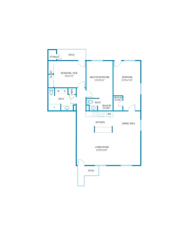 Three Bedroom One and One Half Bath