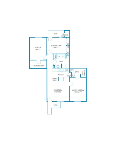 Three Bedroom One and One Half Bath