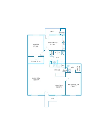 Three Bedroom One and One Half Bath