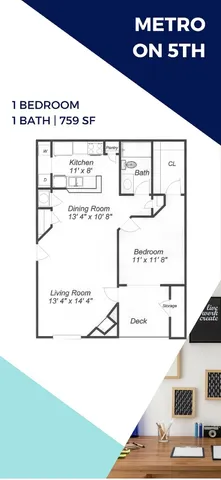 One Bedroom, One Bath