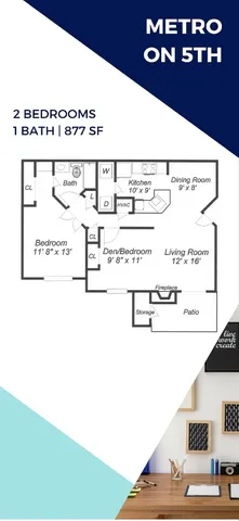 Two Bedroom, One Bath
