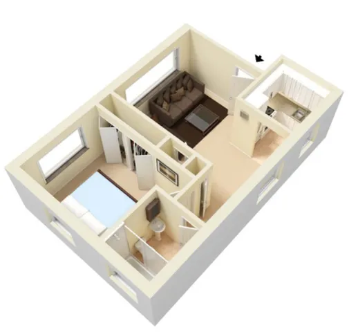 One Bedroom One Bath