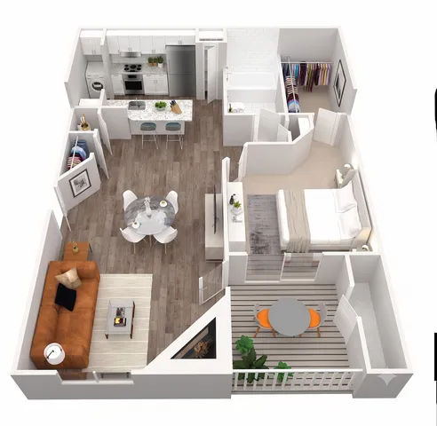 One Bedroom 759 Sq Ft Premium
