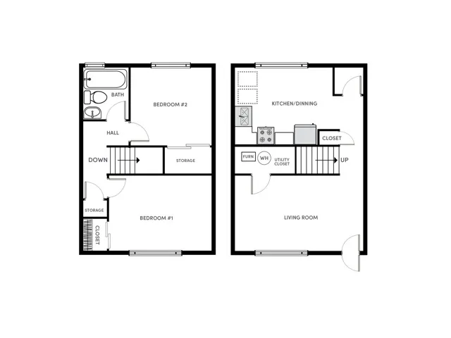 Updated Townhouse Style Apartments Featuring Carpeted Bedrooms, Neutral Paint Schemes, Granite Style Countertops, Hardwood Style Floors, Appliances, Spacious Closets, Matching Appliances