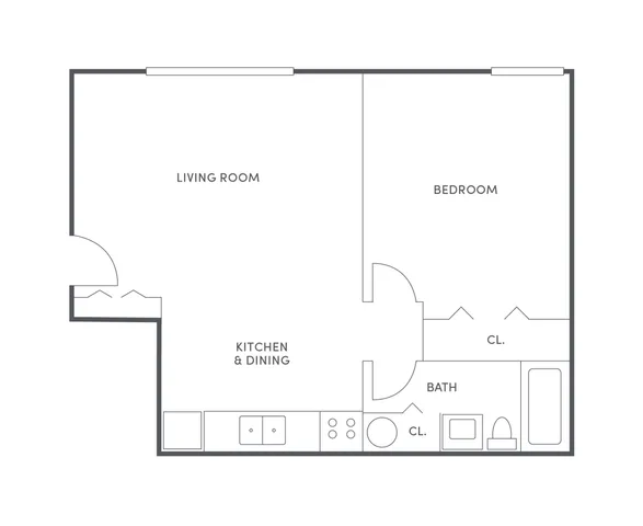 Piccadilly West&mdash;1 Bedroom Efficiency