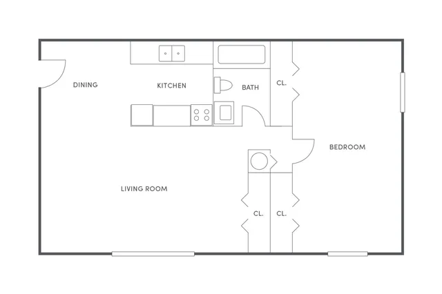 Piccadilly West &mdash;1 Bedroom Plus