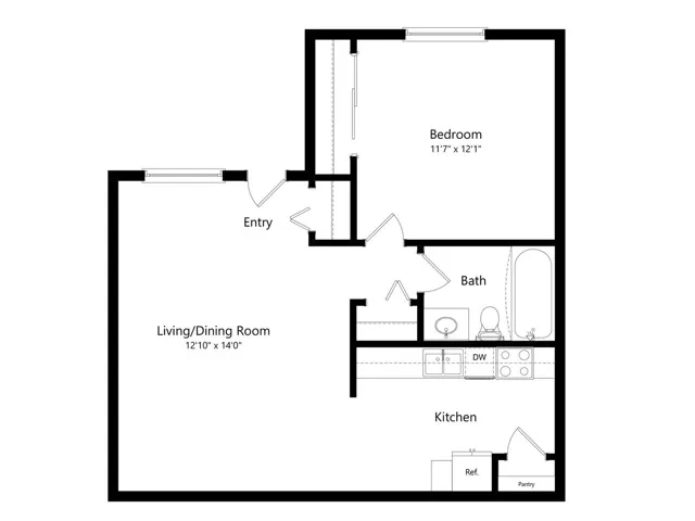 One Bedroom One Bathroom Columbus, OH Apartment