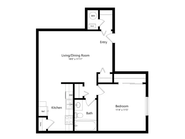 One Bedroom One Bathroom Columbus, OH Apartment