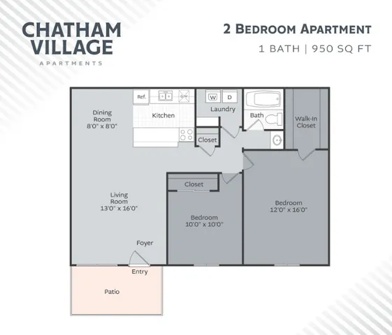 2 BR Floor Plan