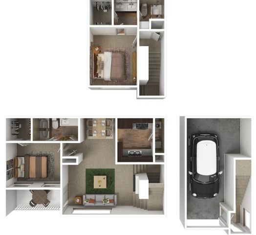 Two Bedroom | Two Bathroom | 1135 sqft |  Garage | Patio/Balcony | Full-Size Washer/Dryer Connections