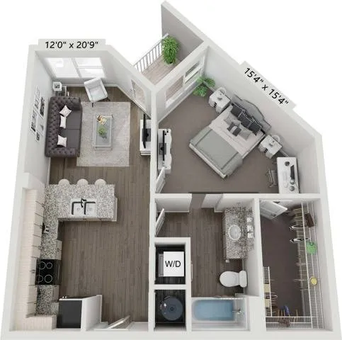 1 Bedroom | 1 Bath | 771 SF