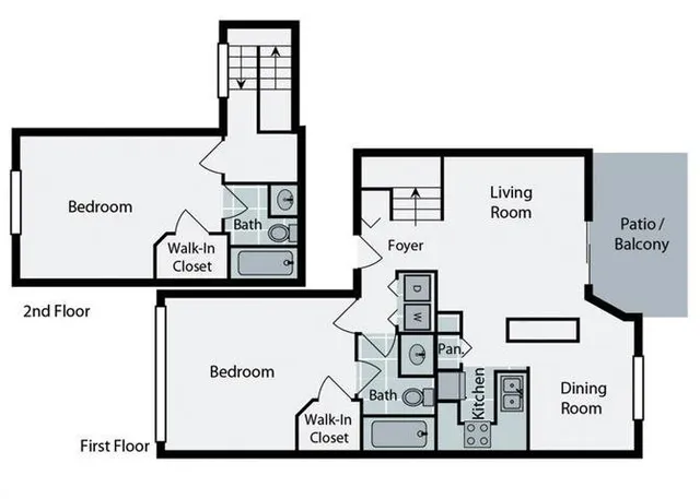 Raleigh | 2 Bedroom | 2 Bath | 1075 SF