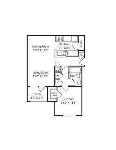 1 Bedroom | 1 Bath | 733 SF