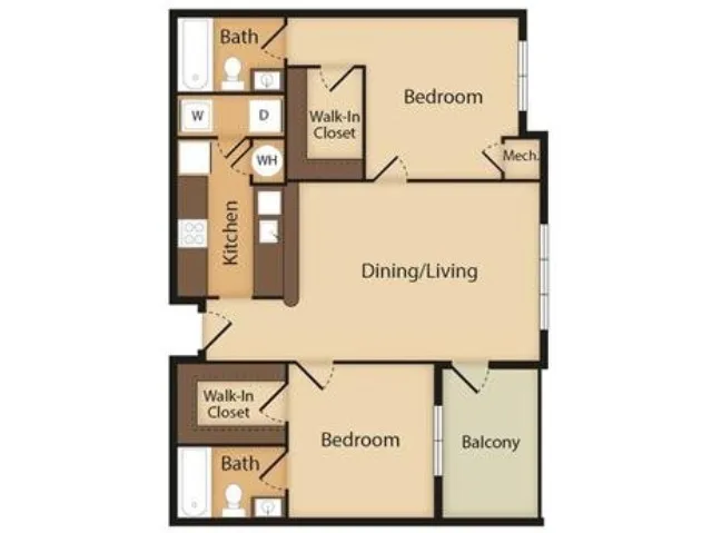 Nautilus | 2 Bedroom | 2 Bath | 1034 SF