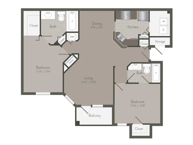 Carlyle | 2 Bedroom | 2 Bath | 1161 SF