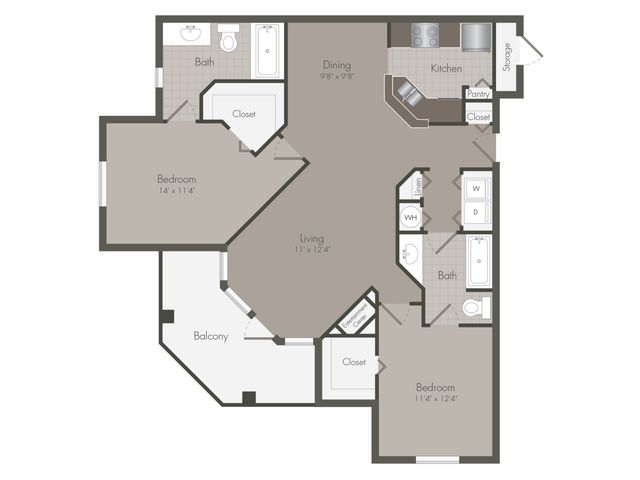 Delano | 2 Bedroom | 2 Bath | 1289 SF