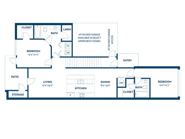 Newport 2 | 2BD, 2BA | 1244SF