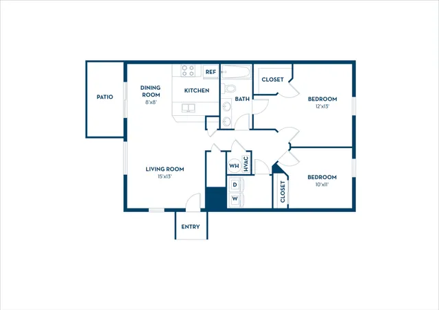 Champion Bend | 2BD, 1 BA | 1000SF