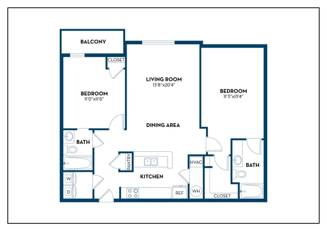 Normandy | 2BD, 2BA | 992SF