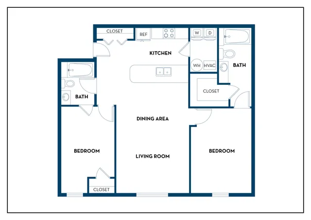 Oxford | 2BD, 2BA | 1024SF
