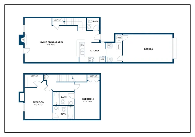 Bristol Townhome | 2BD, 2.5BA | 1144SF