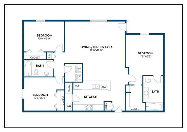 York | 3BD, 2BA | 1188SF