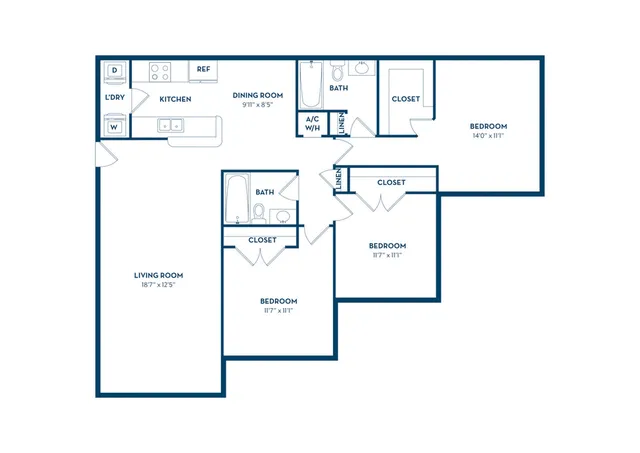 3 Bedroom | 2 Bath | 1228 SF