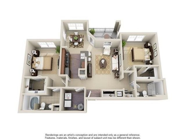 Greenwood | 2 Bedroom | 2 Bath | 1150 SF