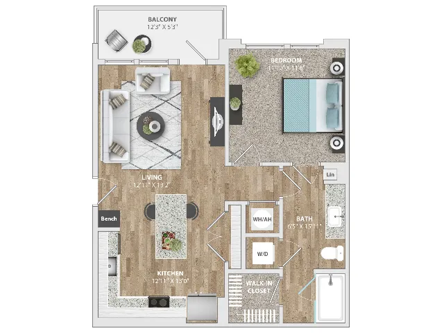 1 Bedroom | 1 Bath | 724 SF