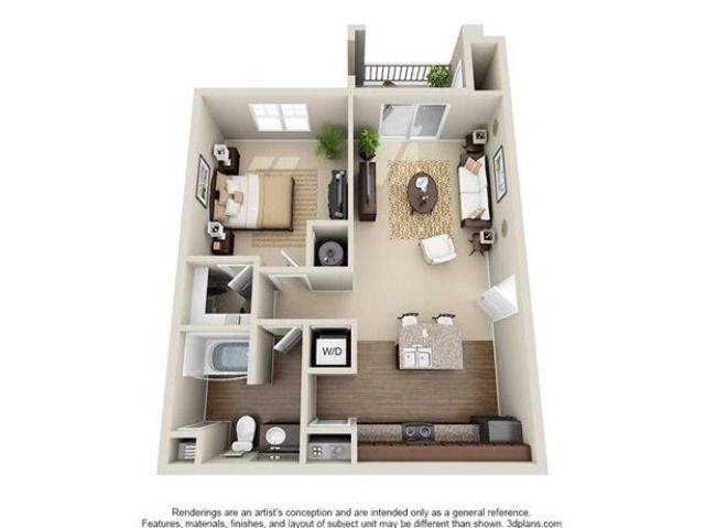 1 Bedroom | 1 Bath | 744 SF