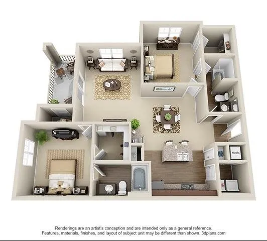 2 Bedroom | 2 Bath | 1186 SF