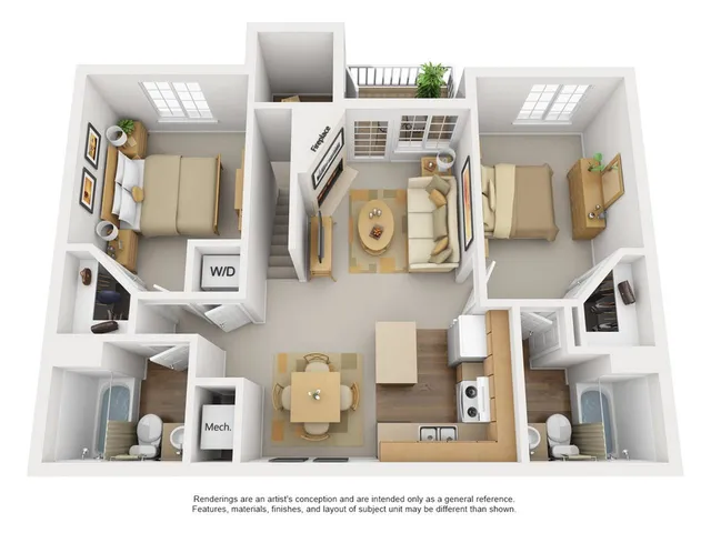 Maroon Bells 1 Floor Plan Image - 3D
