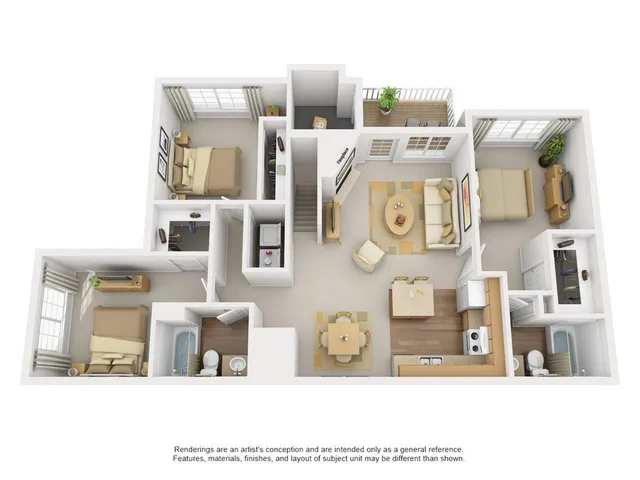 Trinity 2 Floor Plan Image - 3D