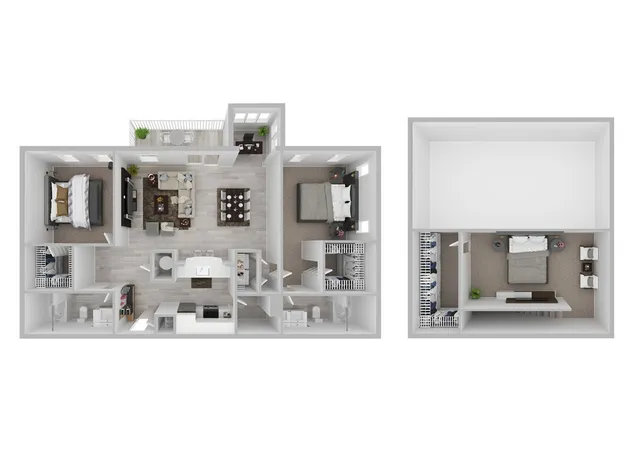 Piedmont with Loft Floor Plan Image