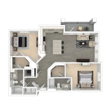 2 Bedroom | 2 Bath | 1147 SF