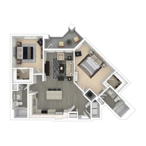 2 Bedroom | 2 Bath | 1153 SF