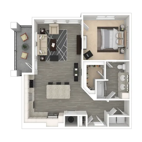 King\'s Crown | 1 Bedroom | 1 Bathroom | 893 SF