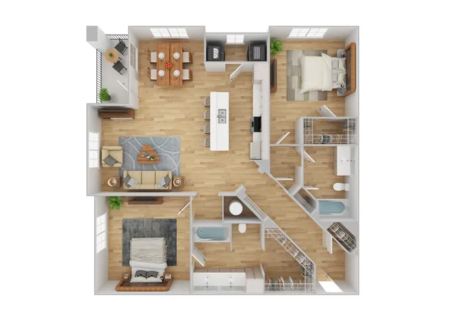 B3 Renovated Floor Plan Image