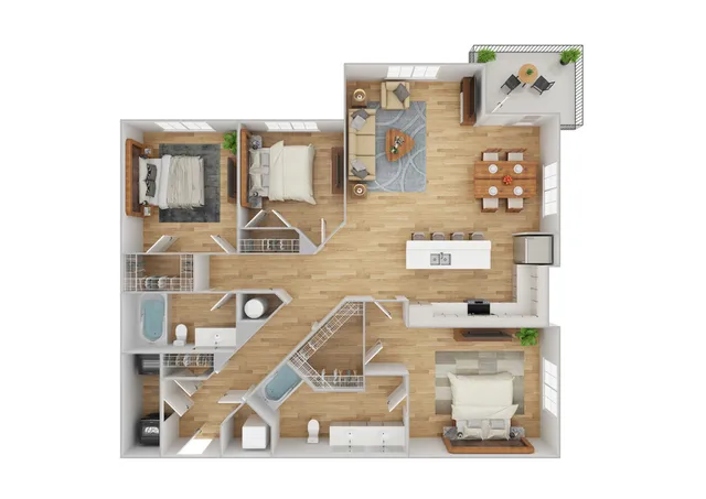 C1 Renovated Floor Plan Image