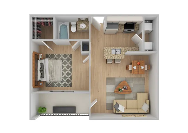 Parkway 2 Renovated Floor Plan Image