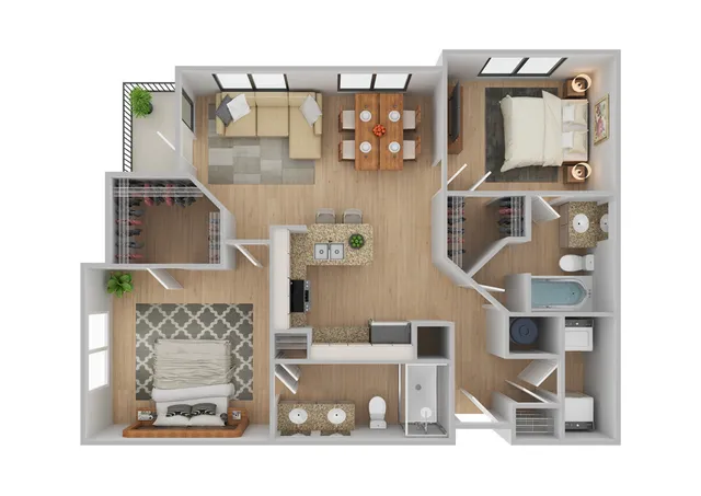 Heights Renovated Floor Plan Image