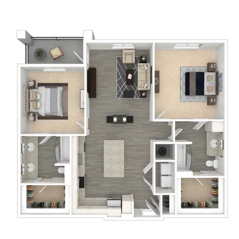 2 Bedroom | 2 Bath | 1168 SF