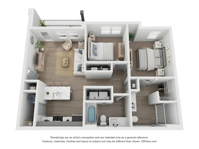 2 Bedroom | 2 Bath | 943 SF