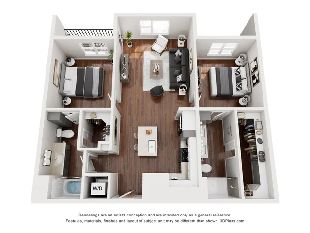 2 Bedroom | 2 Bath | 1115 SF