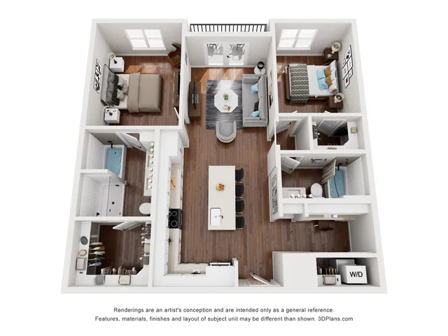 2 Bedroom | 2 Bath | 1169 SF