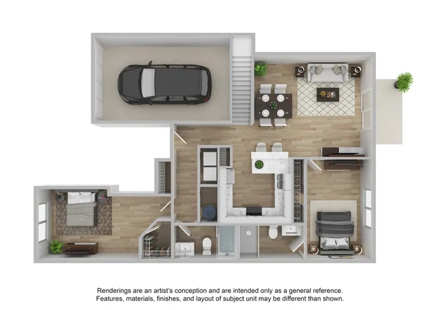 2 Bedroom | 2 Bath | 1370 SF | Loft - 1st Floor